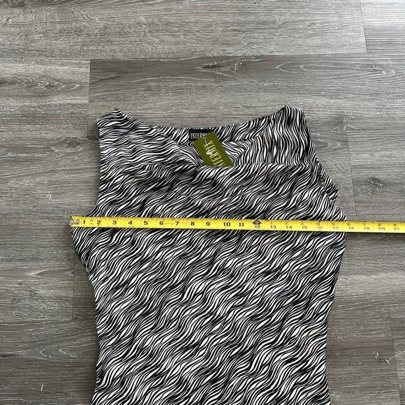 Vintage Y2K Intermix Zebra Print Silk Cowl Neck Sleeveless Top silk size xs - Picture 6 of 6